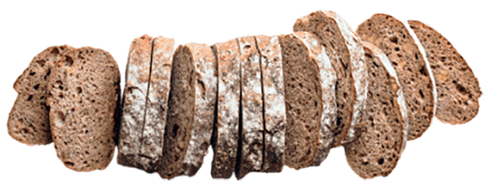 Серый хлеб в нарезке